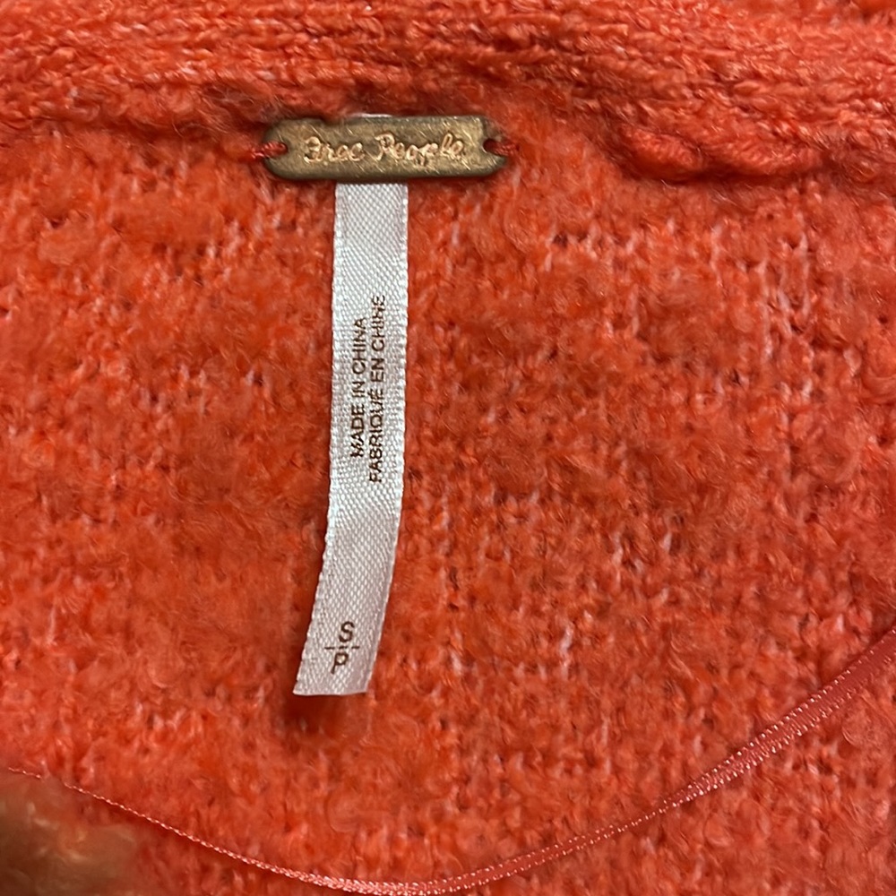 34 Free People Dream Team Hooded Cardi NWT Desert Coral size S - Picture 4 of 7